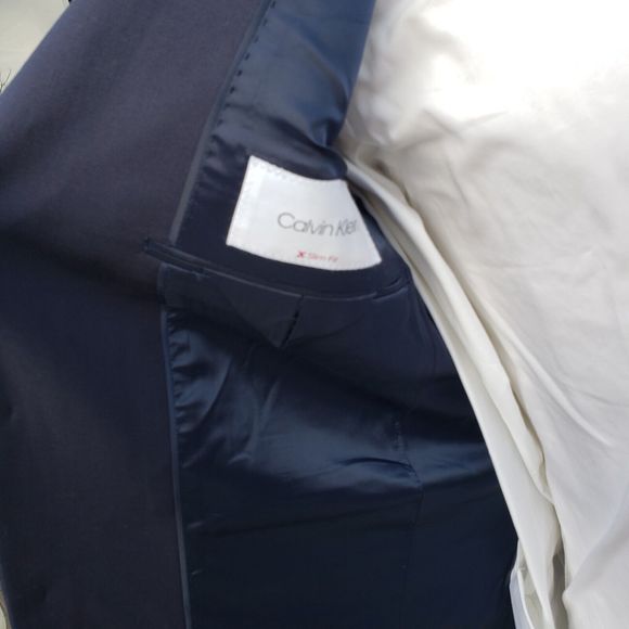 Calvin Klein Slim Fit Infinite Stretch Suit Jacket 40R Navy Blue JACKET ONLY NEW - Picture 6 of 8